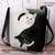 cheap Graphic Print Bags-Yin Yang Cat Design Crossbody Bag - Artistic Black and White Cat Print Shoulder Bag for Women, Perfect for Casual and Everyday Use