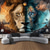 cheap Animal Tapestries-Yinyang Dual Lions Hanging Tapestry Wall Art Large Tapestry Mural Decor Photograph Backdrop Blanket Curtain Home Bedroom Living Room Decoration