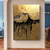 cheap People Paintings-Large Hand Painted black and gold painting Acrylic foil painting on canvas Wall Art  abstract art abstract painting gold firgure painting black painting Home Decoration Decor ready to hang or canvas