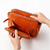 baratos Malas com Alça-bolsa de ombro e clutch vintage feminina de couro com três camadas – design com vários compartimentos para uso casual, profissional e em viagens