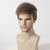 cheap Mens Wigs-Synthetic Wig Uniforms Career Costumes Princess kinky Straight Middle Part Layered Haircut Machine Made Wig 8 inch Ash Brown#8 Synthetic Hair Men&#039;s Cosplay Party Fashion Brown