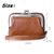 cheap Card Holders &amp; Cases-2023 Women New Retro Genuine Leather Rivet Short Wallet Zipper Coin Card Holder Female Coin Clutch Wallets Purse Money Bag