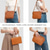 baratos Malas com Alça-bolsa de ombro e clutch vintage feminina de couro com três camadas – design com vários compartimentos para uso casual, profissional e em viagens