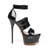 cheap Platform Sandals-Women's Black Patent Leather Platform Stiletto Heels – Sexy High Heel Sandals with Adjustable Buckle Straps for Parties and Special Occasions