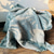 voordelige thuis-blauw gewassen kleurstijl linnen deken met franjes voor bank/bed/bank/cadeau, natuurlijk gewassen vlas effen kleur zacht ademend gezellige boerderij boho interieur