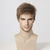 cheap Mens Wigs-Synthetic Wig Uniforms Career Costumes Princess kinky Straight Middle Part Layered Haircut Machine Made Wig 8 inch Ash Brown#8 Synthetic Hair Men&#039;s Cosplay Party Fashion Brown