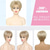 tanie starsza peruka-krótkie blond peruki w stylu pixie dla białych kobiet blond peruki syntetyczne naturalne warstwowe peruki z krótkimi włosami do codziennego użytku na imprezach i na Halloween…