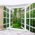 cheap Landscape Tapestry-Double Window View Hanging Tapestry Wall Art Large Tapestry Mural Decor Photograph Backdrop Blanket Curtain Home Bedroom Living Room Decoration