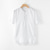 זול חולצות פשתן לגברים-100% פישתן בגדי ריקוד גברים חולצה חולצת פשתן לבן פול בז&#039; שרוולים קצרים אחיד צווארון עגול קצר קיץ בָּחוּץ יומי ביגוד