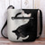 cheap Graphic Print Bags-Yin Yang Cat Design Crossbody Bag - Artistic Black and White Cat Print Shoulder Bag for Women, Perfect for Casual and Everyday Use