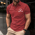 cheap Graphic Polo-Cowboy Men&#039;s Casual Print Golf Polo Outdoor Casual Daily Streetwear Polyester Short Sleeve Turndown Polo Shirts Black Red Autumn / Fall S M L Lapel Polo
