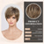 cheap Older Wigs-Short Blonde Brown Wigs for Women Memory Fiber Simulated Human Hair Pixie Curly Wig With Bang,Natural Daily Use Hair(Color JR14#)