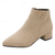 tanie Buty do kostki-Damskie Botki Rozmiar plus Na zewnątrz Codzienny Jednokolorowe Botki Botki Zima Obcas słupek Masywny obcas Elegancja Plusz Codzienny Sztuczny zamsz PU Zamek Czarny Czerwony Beżowy