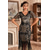economico Abiti degli anni '20-set con vestito stile flapper fascia con piume guanti lunghi da opera collana orecchini bocchino bocchino da donna anni '20 ruggenti anni '20 ragazza flapper abiti da cocktail in maschera costume del
