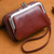cheap Card Holders &amp; Cases-2023 Women New Retro Genuine Leather Rivet Short Wallet Zipper Coin Card Holder Female Coin Clutch Wallets Purse Money Bag