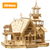 cheap Jigsaw Puzzles-3D Wooden Puzzle Villa House Royal Castle with Light Assembly Toy Kid Adult DIY Model Kits Desk Decoration for Gift