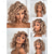 cheap Synthetic Trendy Wigs-14 inch Short Curly Wavy Bob Wigs for Women Ombre Blonde Wavy Wigs with Side Bangs Synthetic Hair Wig