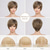 cheap Older Wigs-Short Blonde Brown Wigs for Women Memory Fiber Simulated Human Hair Pixie Curly Wig With Bang,Natural Daily Use Hair(Color JR14#)