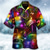 tanie męskie koszule świąteczne-Koszula męska Tree Casual Rock Outdoor Street Jesienna koszula z krótkim rękawem, fioletowa koszulka S M