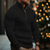 Недорогие мужской пуловер-свитер-рождественские свитера мужские пуловеры свитер джемпер вязать обычный вязаный четверть на молнии простой воротник-стойка современная рождественская рабочая одежда зима черный белый m l xl
