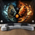 cheap Animal Tapestries-Yinyang Dual Lions Hanging Tapestry Wall Art Large Tapestry Mural Decor Photograph Backdrop Blanket Curtain Home Bedroom Living Room Decoration