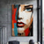 cheap People Paintings-Hand Painted Wall Art Colorful Face painting Wall Art Woman Portrait Canvas Painting Abstract Girl Oil Painting Wall Decor Art Home Decoration ready to hang or canvas