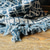 billige hjem-tøyteppe i blå rutete stil med frynser til sofa/seng/sofa/gave, naturlig vasket lin ensfarget myk pustende koselig gårdshus boho hjemmeinnredning