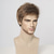 cheap Mens Wigs-Synthetic Wig Uniforms Career Costumes Princess kinky Straight Middle Part Layered Haircut Machine Made Wig 8 inch Ash Brown#8 Synthetic Hair Men&#039;s Cosplay Party Fashion Brown