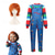 cheap Boys&#039; Costumes-Chucky Movie / TV Theme Costumes Bride of Chucky Cosplay Costume Outfits Men&#039;s Women&#039;s Boys Movie Cosplay Cosplay Costume Halloween Blue Leotard / Onesie Top Masquerade Polyester With Wig