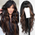 cheap Synthetic Trendy Wigs-Ombre Blonde Wigs with Bangs Long Curly Wig for Women Blonde Long Wavy Wig Synthetic Hair Wig for Party Cosplay Daily Use 24IN