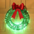 cheap Decorative Lights-20inch Christmas Wreath with Light Iron Luminous Bow Garland LED Light-up Warm White Light Scene Decoration 30/40/50cm AA Battery Powered