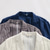 abordables chemises de luxe-100% Lin Homme Blazer en lin blazer Entreprise robe ceremonie Fête de Mariage Mode Décontractées Printemps &amp; Automne Rayure Poche Décontracté / Quotidien Boutonnage Simple veste Blanche bleu marine