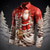 זול חולצות חג המולד לגברים-עץ סנטה קלאוס חולצת גברים קז&#039;ואל ללבוש יומיומי לצאת לסתיו&amp;amp; חורף סידור סידור שרוולים ארוכים אפור+סגול, אדום כהה, צהוב s, m, l חולצת בד נמתח 4 כיוונים