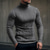 cheap Men&#039;s Pullover Sweater-Men&#039;s Pullover Sweater Jumper Turtleneck Sweater Knit Sweater Ribbed Knit Knitted Plain Roll Neck Keep Warm Casual Daily Wear Vacation Clothing Apparel Fall &amp; Winter Wine Black M L XL
