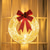cheap Decorative Lights-20inch Christmas Wreath with Light Iron Luminous Bow Garland LED Light-up Warm White Light Scene Decoration 30/40/50cm AA Battery Powered