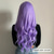 abordables Perruques Synthétiques Sans Bonnet-Perruques synthétiques body wave violettes avec frange pour femmes, cheveux longs bouclés pour cosplay filles et femmes, perruque de fête ou d&#039;usage quotidien