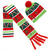 cheap Santa Hat &amp; Accessories-2023 New Jacquard LED Glow Christmas Hat Scarf Set Autumn and Winter Festival Pattern Multi color Jacquard