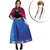 cheap Women&#039;s Costumes-Fairytale Princess Anna Flower Girl Dress Theme Party Costume Tulle Dresses Women&#039;s Movie Cosplay Cosplay Halloween Blue Dress Halloween Carnival Masquerade Polyester With Wig