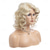 cheap Older Wigs-Short Curly Blonde Wig for Women Soft Synthetic Heat Resistant Party Costumes Halloween Wigs