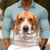 voordelige Grafische polo-Hond Voor heren Casual 3D Afdrukken Buiten Casual / Dagelijks Streetwear Polyester Lange mouw Strijkijzer Poloshirt Zwart Blauw Herfst winter S M L Micro-elastisch Revers polo