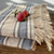 billige hjem-linteppe med frynser til sofa/seng/sofa/gave, naturlig vasket lin ensfarget myk pustende koselig gårdshus boho hjemmeinnredning