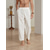 cheap Linen Pants-10% Linen Men&#039;s Linen Pants Trousers Summer Pants Pleated Pants Front Pocket Straight Leg Plain Comfort Breathable Casual Daily Holiday Fashion Basic White