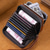 cheap Card Holders &amp; Cases-2023 Women New Retro Genuine Leather Rivet Short Wallet Zipper Coin Card Holder Female Coin Clutch Wallets Purse Money Bag
