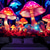 cheap Blacklight Tapestries-Mushroom Fantasy Blacklight Tapestry Glow in the Dark Glow Party UV Reactive Trippy Misty Nature Landscape Hanging Tapestry Wall Art Mural for Living Room Bedroom