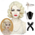 preiswerte Historische Perücken-Wellenperücke Frauen Schwarz 1920er Vintage Flapper Perücke Damen Rockabilly Kurze Lockige Perücke Karneval Party Cosplay Kostüm Synthetisches Haar Halloween Perücken