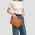 baratos Malas com Alça-bolsa de ombro e clutch vintage feminina de couro com três camadas – design com vários compartimentos para uso casual, profissional e em viagens