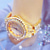 abordables Relojes de Cuarzo-Reloj de pulsera reloj de cuarzo para mujer cristal de diamante completo cuarzo analógico brillo moda lujo bling pulsera de diamantes de imitación acero inoxidable
