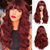 cheap Synthetic Trendy Wigs-Ombre Blonde Wigs with Bangs Long Curly Wig for Women Blonde Long Wavy Wig Synthetic Hair Wig for Party Cosplay Daily Use 24IN