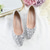cheap Wedding Guest-Women's Sparkly Rhinestone Pointed Toe Pumps – Low Kitten Heel Dress Shoes for Weddings, Cocktail &amp; Parties