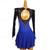 baratos Vestidos de Patinação Artística-Vestidos para Patinação Artística Mulheres Para Meninas Patinação no Gelo Vestidos Azul Real Patchwork Sem costas Com Transparência Elastano Elasticidade Alta Treino Competição Roupa para Patinação